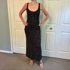 All that Jazz Vintage Long Formal Glitter Dress Prom Wedding Stretchy Size Small